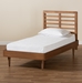 Baxton Studio Delia Mid-Century Modern Walnut Brown Finished Wood Twin Size Platform Bed - Delia-Ash Walnut-Twin