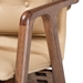 Baxton Studio Marcena Mid-Century Modern Beige Imitation Leather Upholstered and Walnut Brown Finished Wood 2-Piece Dining Chair Set - RDC828-Beige/Walnut-DC
