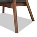 Baxton Studio Baron Mid-Century Modern Dark Grey Fabric Upholstered and Walnut Brown Finished Wood 2-Piece Living Room Accent Chair Set - RDC794S-AC-Dark Grey/Walnut-CC