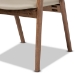 Baxton Studio Harland Mid-Century Modern Grey Faux Leather Upholstered and Walnut Brown Finished Wood 7-Piece Dining Set - RDC809B-AC-Steel/Walnut-7PC Dining Set