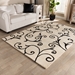 Baxton Studio Trellis Modern and Contemporary Ivory and Black Hand-Tufted Wool Blend Area Rug - Trellis-Ivory/Black-Rug