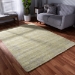 Baxton Studio Leora Modern and Contemporary Lime Green and Grey Hand-Tufted Viscose Blend Area Rug - Leora-Lime/Silver-Rug