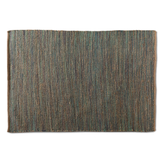 Baxton Studio Michigan Modern and Contemporary Blue Handwoven Hemp Blend Area Rug