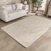 Baxton Studio Linwood Modern and Contemporary Ivory Hand-Tufted Wool Area Rug - Linwood-Ivory-Rug