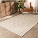 Baxton Studio Meltem Modern and Contemporary Ivory Handwoven Wool Area Rug - Meltem-Ivory-Rug