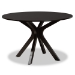 Baxton Studio Callie Modern and Contemporary Grey Fabric Upholstered and Dark Brown Finished Wood 7-Piece Dining Set - Callie-Grey/Dark Brown-7PC Dining Set