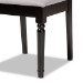 Baxton Studio Callie Modern and Contemporary Grey Fabric Upholstered and Dark Brown Finished Wood 7-Piece Dining Set - Callie-Grey/Dark Brown-7PC Dining Set