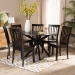 Baxton Studio Zora Modern and Contemporary Dark Brown Finished Wood 7-Piece Dining Set - Zora-Dark Brown-7PC Dining Set