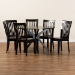 Baxton Studio Zora Modern and Contemporary Dark Brown Finished Wood 7-Piece Dining Set - Zora-Dark Brown-7PC Dining Set