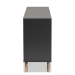 Baxton Studio Kelson Modern and Contemporary Dark Grey and Gold Finished Wood 6-Drawer Dresser - LV19COD19231-Dark Grey-6DW-Dresser