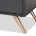 Baxton Studio Kelson Modern and Contemporary Dark Grey and Gold Finished Wood 6-Drawer Dresser - LV19COD19231-Dark Grey-6DW-Dresser