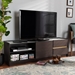 Baxton Studio Walker Modern and Contemporary Dark Brown and Gold Finished Wood TV Stand with Faux Marble Top - LV25TV2512-Modi Wenge/Marble-TV