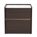 Baxton Studio Walker Modern and Contemporary Dark Brown and Gold Finished Wood Nightstand with Faux Marble Top - LV25ST2524-Modi Wenge/Marble-NS