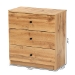 Baxton Studio Decon Modern and Contemporary Oak Brown Finished Wood 3-Drawer Storage Chest - B06-Wotan Oak