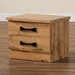 Baxton Studio Colburn Modern and Contemporary Oak Brown Finished Wood 2-Drawer Nightstand - BR888004-Wotan Oak