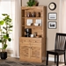 Baxton Studio Agni Modern and Contemporary Oak Brown Finished Wood Buffet and Hutch Kitchen Cabinet - DR 883701-Wotan Oak