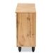 Baxton Studio Winda Modern and Contemporary Oak Brown Finished Wood 3-Door Shoe Cabinet - SC864573 B-Wotan Oak