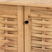 Baxton Studio Winda Modern and Contemporary Oak Brown Finished Wood 3-Door Shoe Cabinet - SC864573 B-Wotan Oak