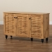 Baxton Studio Winda Modern and Contemporary Oak Brown Finished Wood 3-Door Shoe Cabinet - SC864573 B-Wotan Oak
