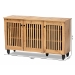 Baxton Studio Fernanda Modern and Contemporary Oak Brown Finished Wood 3-Door Shoe Cabinet - SC864573 A-Wotan Oak