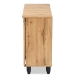 Baxton Studio Fernanda Modern and Contemporary Oak Brown Finished Wood 3-Door Shoe Cabinet - SC864573 A-Wotan Oak