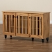 Baxton Studio Fernanda Modern and Contemporary Oak Brown Finished Wood 3-Door Shoe Cabinet - SC864573 A-Wotan Oak