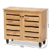 Baxton Studio Gisela Modern and Contemporary Oak Brown Finished Wood 2-Door Shoe Storage Cabinet - SC865512M-Wotan Oak