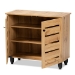 Baxton Studio Gisela Modern and Contemporary Oak Brown Finished Wood 2-Door Shoe Storage Cabinet - SC865512M-Wotan Oak