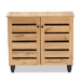 Baxton Studio Gisela Modern and Contemporary Oak Brown Finished Wood 2-Door Shoe Storage Cabinet - SC865512M-Wotan Oak