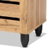 Baxton Studio Gisela Modern and Contemporary Oak Brown Finished Wood 2-Door Shoe Storage Cabinet - SC865512M-Wotan Oak