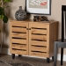 Baxton Studio Gisela Modern and Contemporary Oak Brown Finished Wood 2-Door Shoe Storage Cabinet - SC865512M-Wotan Oak