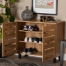 Baxton Studio Gisela Modern and Contemporary Oak Brown Finished Wood 2-Door Shoe Storage Cabinet - SC865512M-Wotan Oak