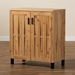 Baxton Studio Excel Modern and Contemporary Oak Brown Finished Wood 2-Door Storage Cabinet - SR 890005-H-Wotan Oak