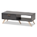 Baxton Studio Kelson Modern and Contemporary Dark Grey and Gold Finished Wood Coffee Table