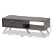 Baxton Studio Kelson Modern and Contemporary Dark Grey and Gold Finished Wood Coffee Table - LV19CFT1914-Dark Grey-CT