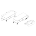 Baxton Studio Kelson Modern and Contemporary Dark Grey and Gold Finished Wood Coffee Table - LV19CFT1914-Dark Grey-CT