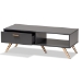 Baxton Studio Kelson Modern and Contemporary Dark Grey and Gold Finished Wood Coffee Table - LV19CFT1914-Dark Grey-CT