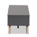 Baxton Studio Kelson Modern and Contemporary Dark Grey and Gold Finished Wood Coffee Table - LV19CFT1914-Dark Grey-CT