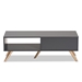 Baxton Studio Kelson Modern and Contemporary Dark Grey and Gold Finished Wood Coffee Table - LV19CFT1914-Dark Grey-CT