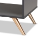 Baxton Studio Kelson Modern and Contemporary Dark Grey and Gold Finished Wood Coffee Table - LV19CFT1914-Dark Grey-CT