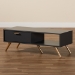 Baxton Studio Kelson Modern and Contemporary Dark Grey and Gold Finished Wood Coffee Table - LV19CFT1914-Dark Grey-CT