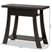 Baxton Studio Herman Modern and Contemporary Dark Brown Finished Wood 1-Drawer Console Table - FP-03-Dark Brown-Console