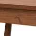Baxton Studio Herman Modern and Contemporary Walnut Brown Finished Wood 1-Drawer Console Table - FP-03-Walnut-Console