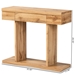 Baxton Studio Otis Modern and Contemporary Oak Brown Finished Wood 3-Drawer Console Table - FP-04-Wotan Oak-Console