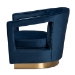 Baxton Studio Neville Modern Luxe and Glam Navy Blue Velvet Fabric Upholstered and Gold Finished Metal Armchair - TSF-6743-Navy Velvet/Gold-CC