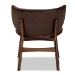 Baxton Studio Marcos Mid-Century Modern Dark Brown Faux Leather Effect and Walnut Brown Finished Wood Living Room Accent Chair - WM5002-Dark Brown/Walnut-CC