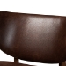 Baxton Studio Marcos Mid-Century Modern Dark Brown Faux Leather Effect and Walnut Brown Finished Wood Living Room Accent Chair - WM5002-Dark Brown/Walnut-CC
