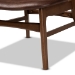 Baxton Studio Marcos Mid-Century Modern Dark Brown Faux Leather Effect and Walnut Brown Finished Wood Living Room Accent Chair - WM5002-Dark Brown/Walnut-CC