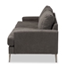 Baxton Studio Davidson Modern and Contemporary Grey Fabric Upholstered Sofa - 3132A-Grey-Sofa