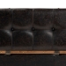 Baxton Studio Gendry Modern Rustic Transitional Dark Brown Faux Leather Upholstered and Oak Brown Finished Wood Large Storage Ottoman - JY20B054L-Dark Brown-Large Otto